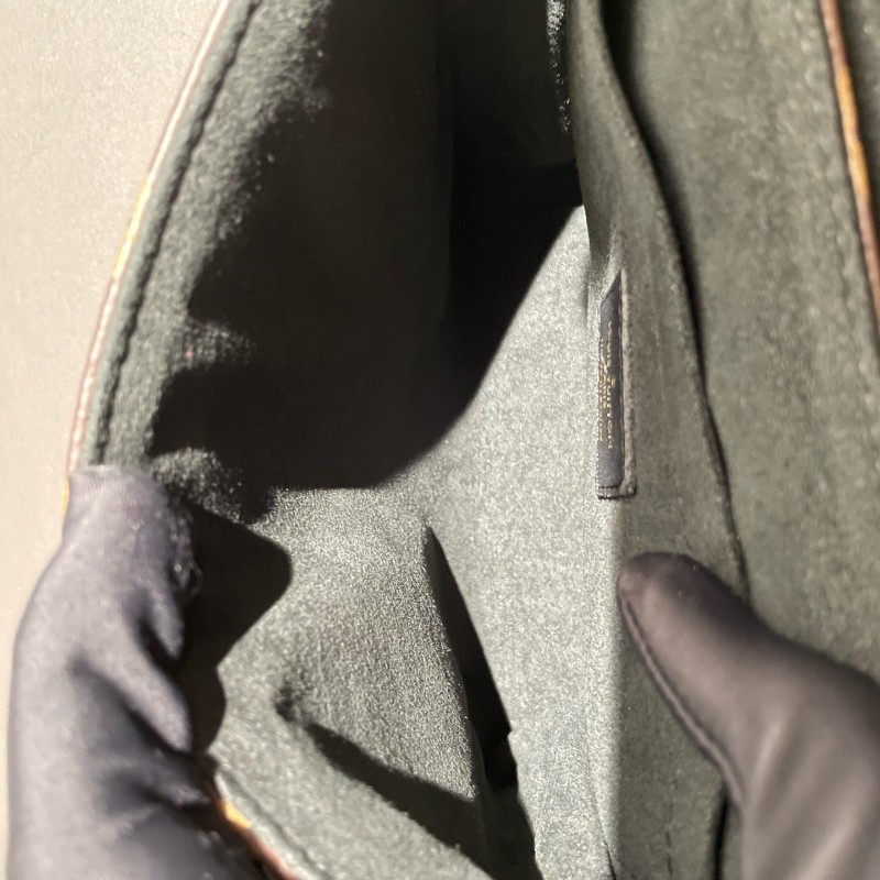 Lv Locky bb 鎖頭办 經典老花配黑色 肩背包-19