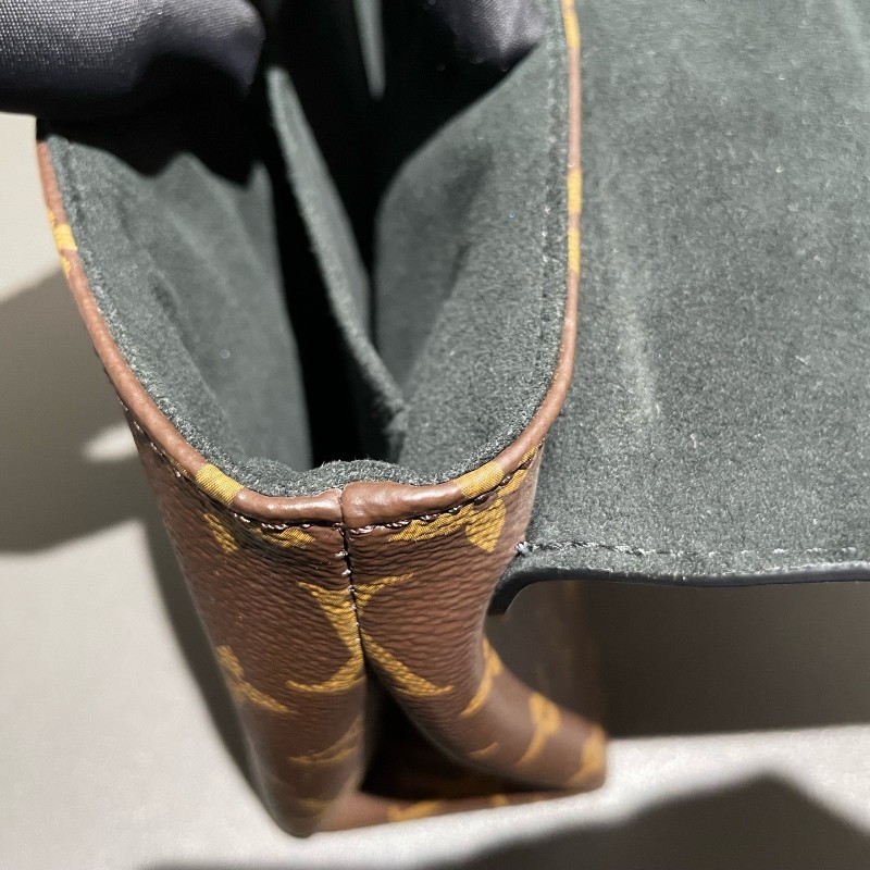 Lv Locky bb 鎖頭办 經典老花配黑色 肩背包-24