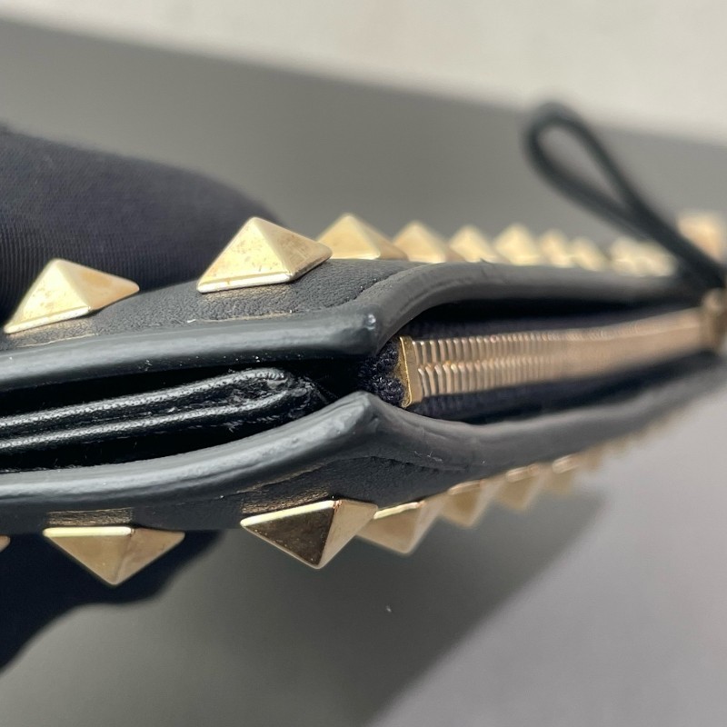 Valentio 長夾 錢包 黑金鉚釘長款-4