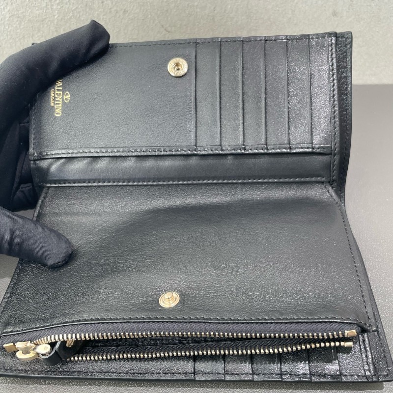 Valentio 長夾 錢包 黑金鉚釘長款-7