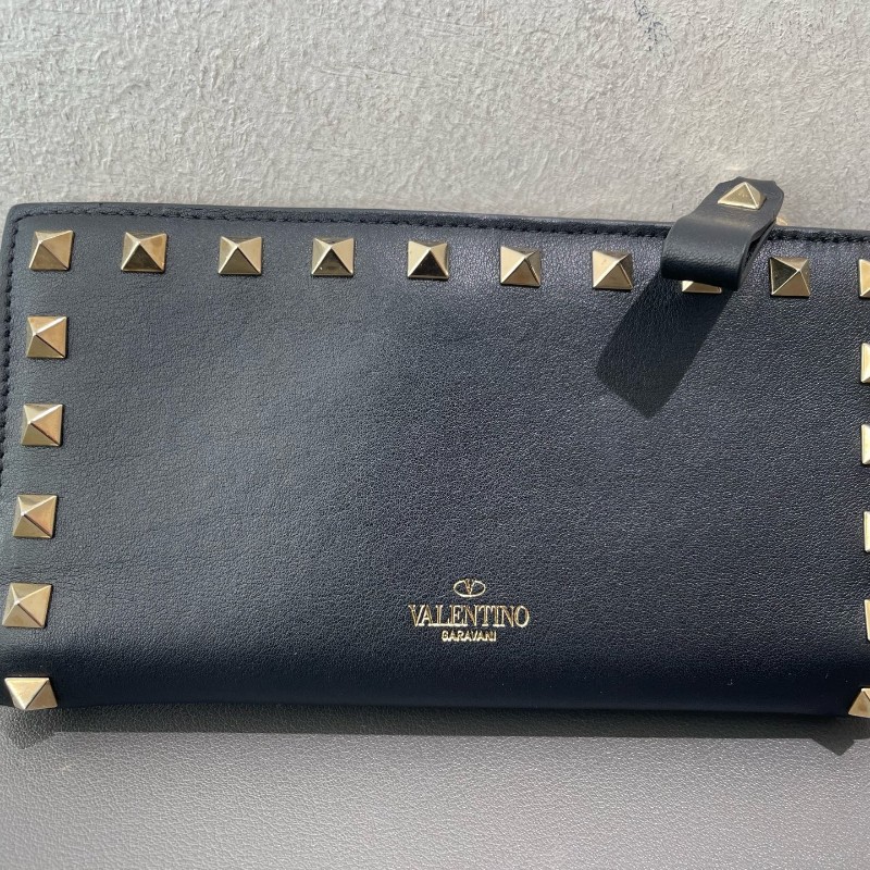 Valentio 長夾 錢包 黑金鉚釘長款-12