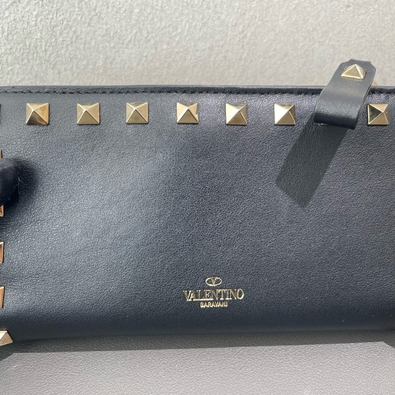 Valentio 長夾 錢包 黑金鉚釘長款-13