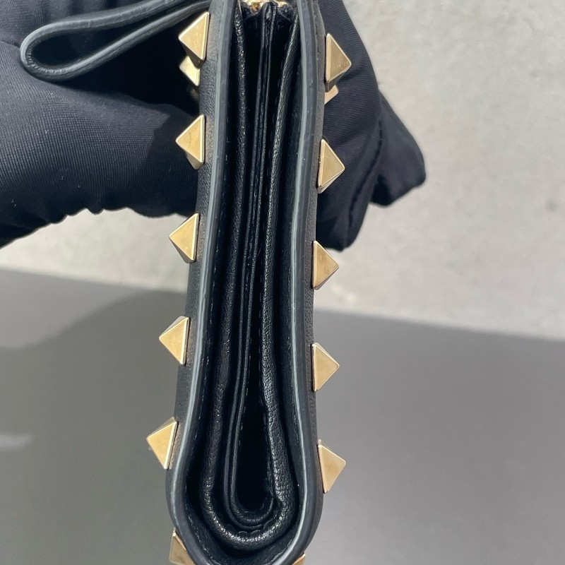 Valentio 長夾 錢包 黑金鉚釘長款-15