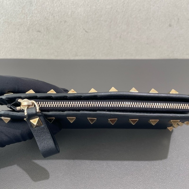 Valentio 長夾 錢包 黑金鉚釘長款-18