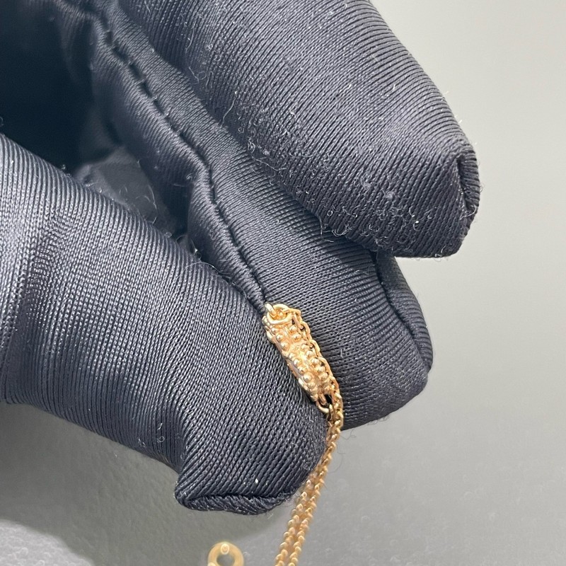 VCA 梵克雅寶 白色 小號 小花四葉草手鍊 全長約17.5cm-8