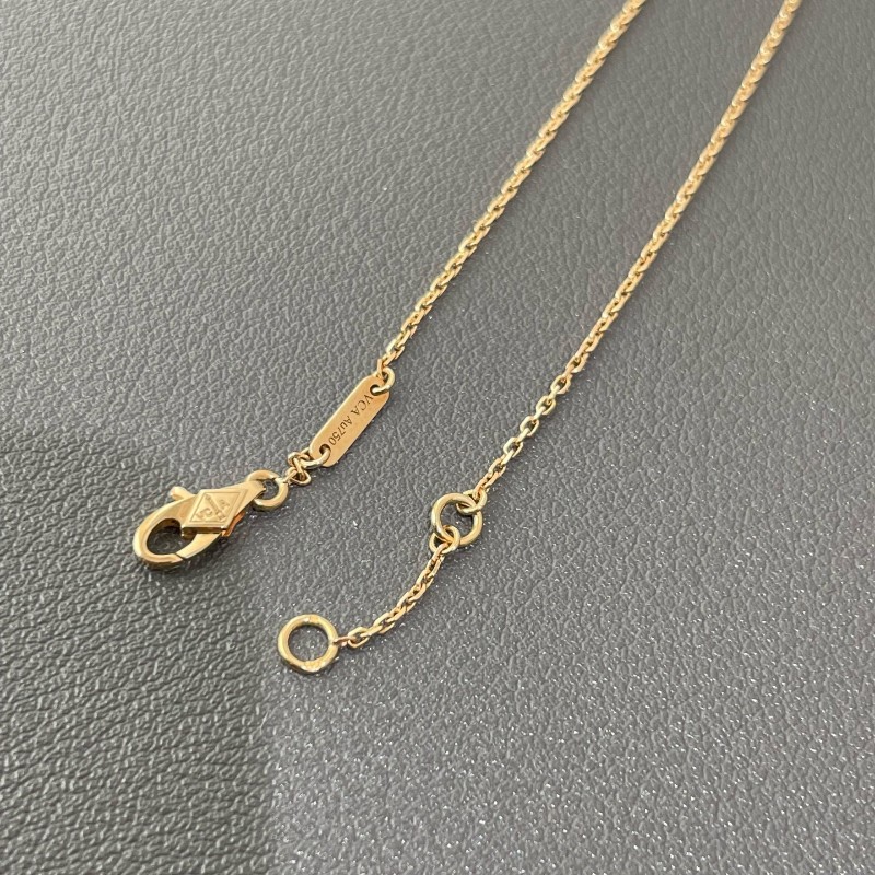 VCA 梵克雅寶 白色 小號 小花四葉草手鍊 全長約17.5cm-12