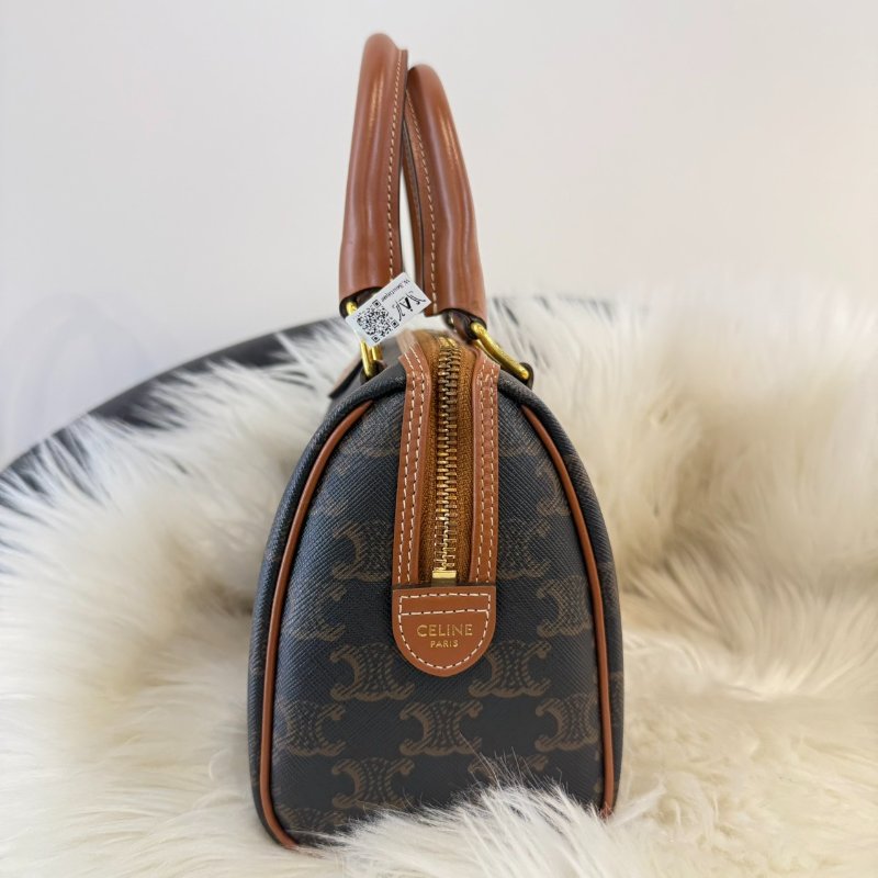 CELINE 印花牛皮小波士頓包-4