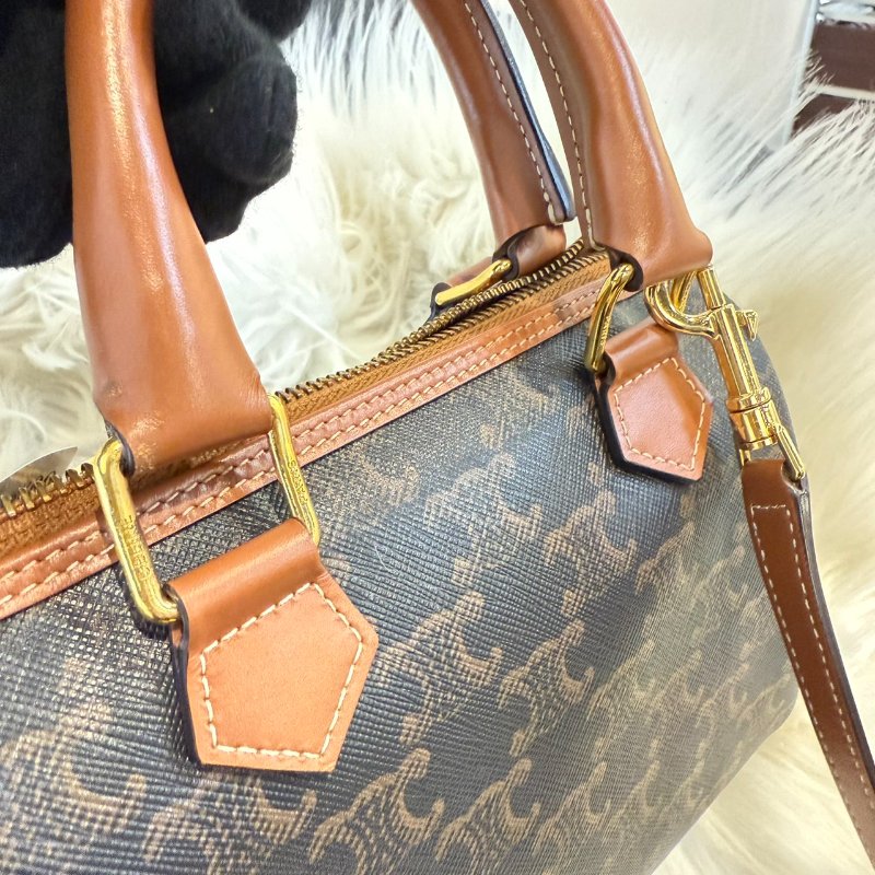 CELINE 印花牛皮小波士頓包-6