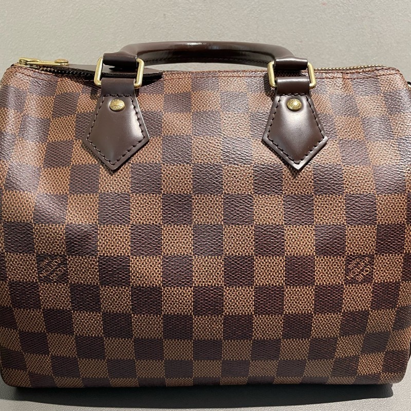 LV speedy 25 棋盤格 手提包-7