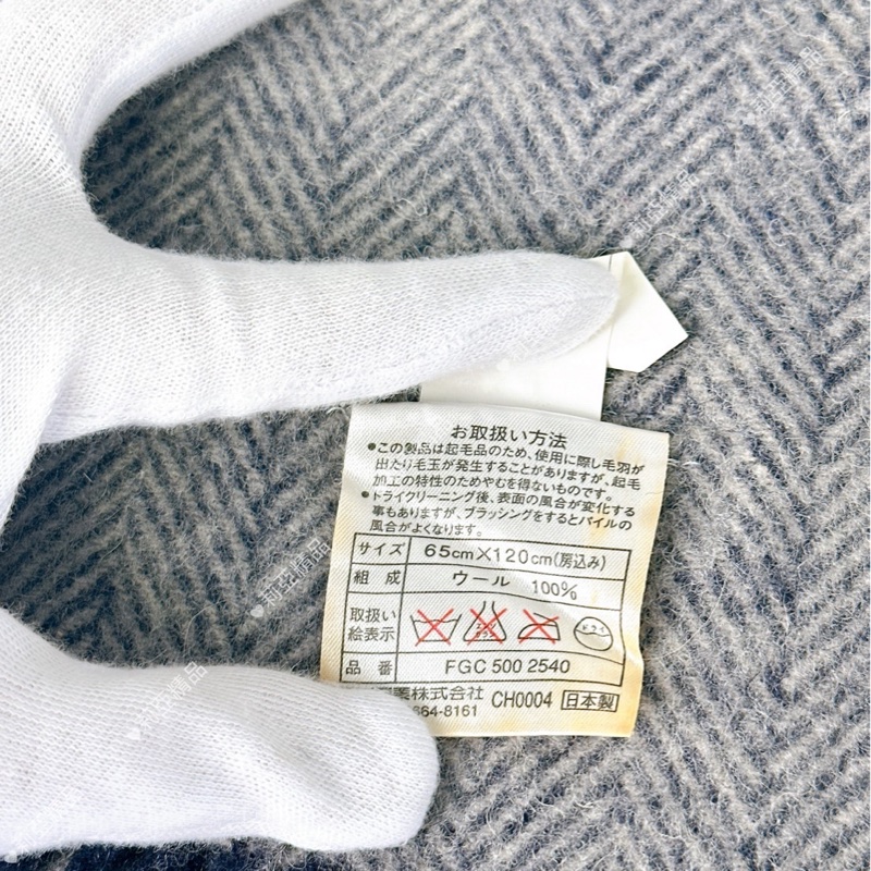 莉亞精品♡Burberry 灰底黑小披肩圍巾 二手-5