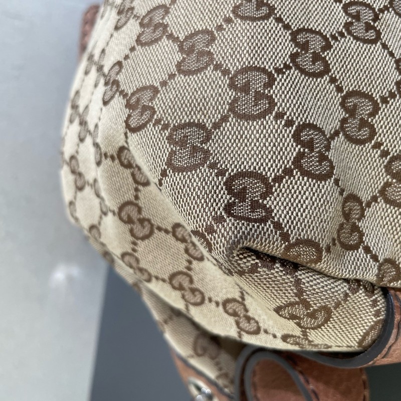 GUCCI 帆布手提包 編織手柄-15