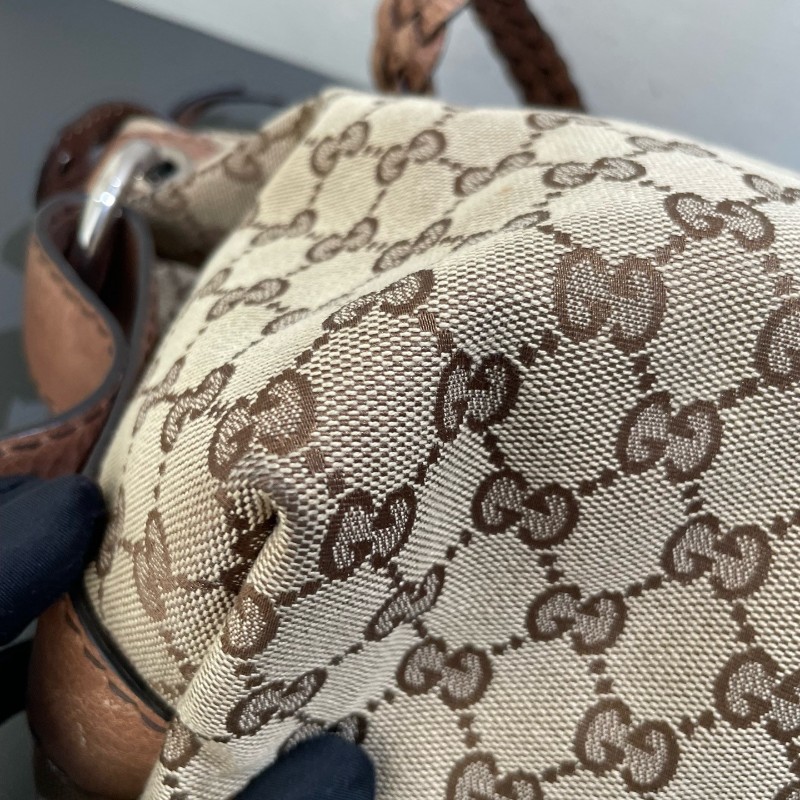 GUCCI 帆布手提包 編織手柄-18