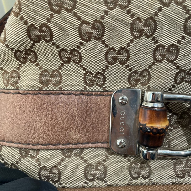 GUCCI 帆布手提包 編織手柄-24