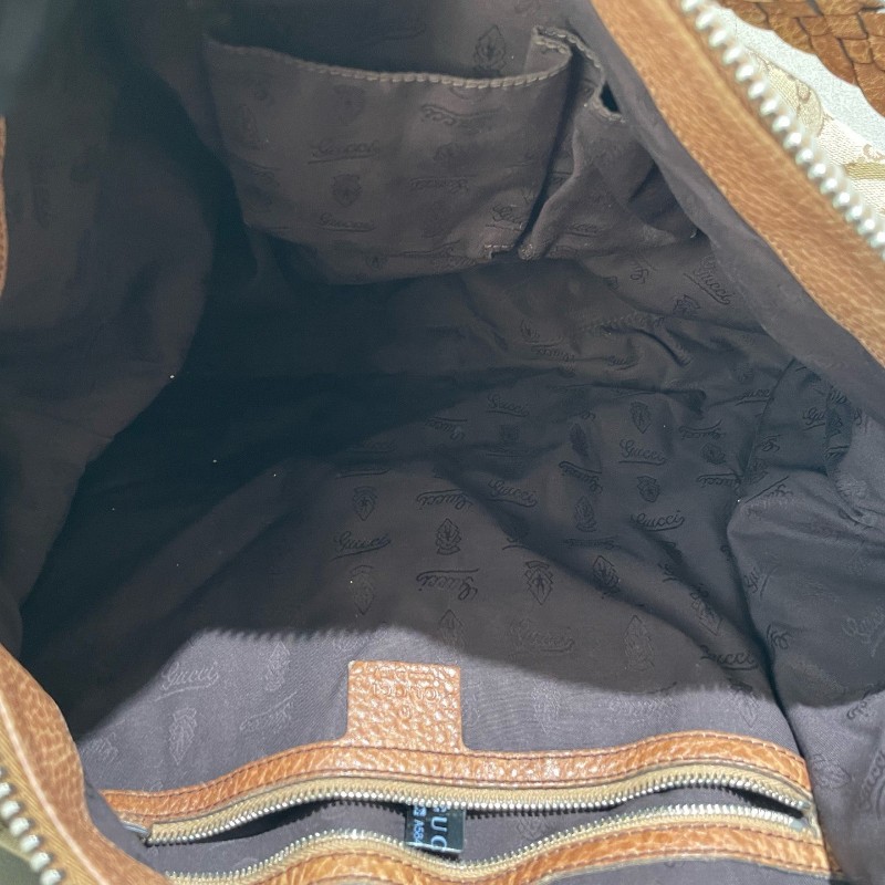 GUCCI 帆布手提包 編織手柄-27