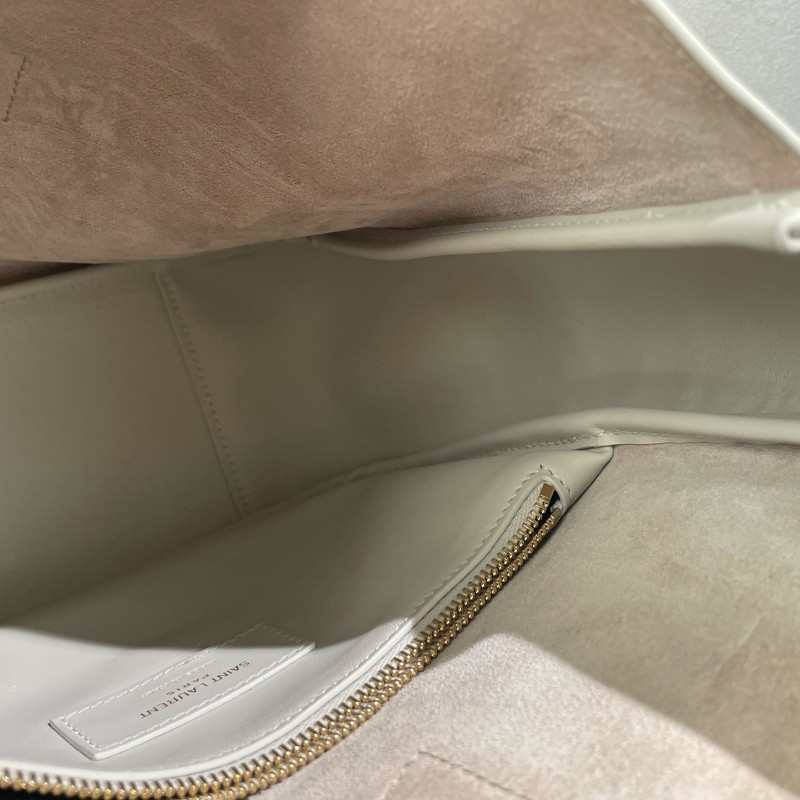 YSL hobo 小號 LE 5A7 baby 白色肩背包-19