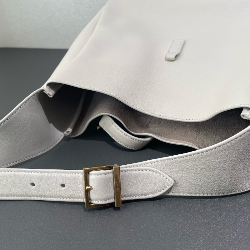 YSL hobo 小號 LE 5A7 baby 白色肩背包-21