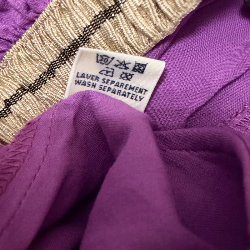 Hartford正品紫色腰鬆緊美裙 0號 S-L可穿-4