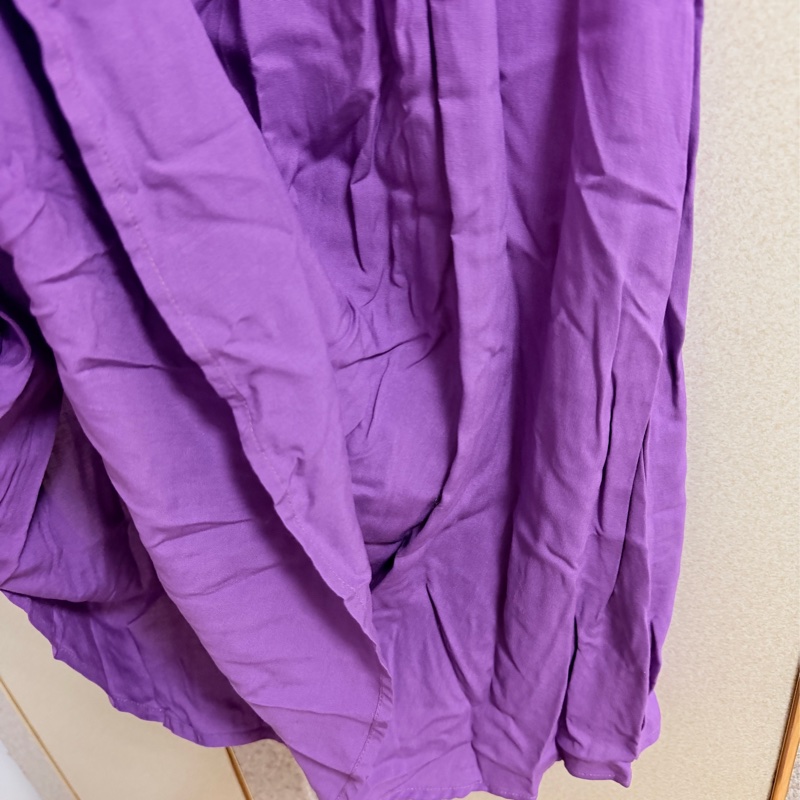 Hartford正品紫色腰鬆緊美裙 0號 S-L可穿-5