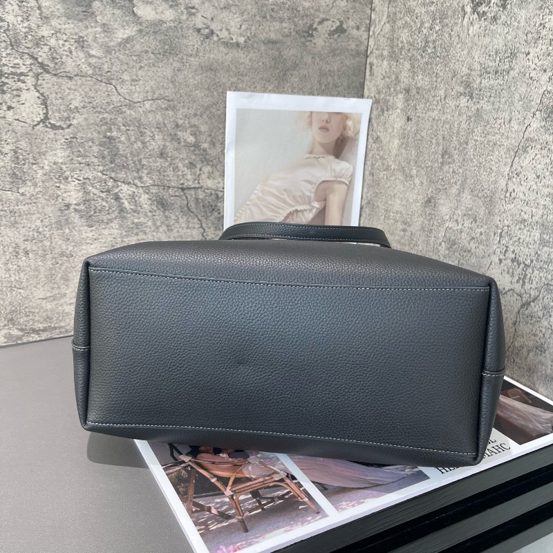 Coach 全皮黑色肩背包托特包-3