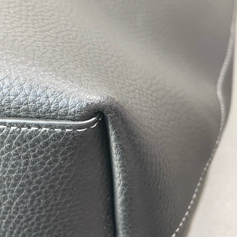 Coach 全皮黑色肩背包托特包-14