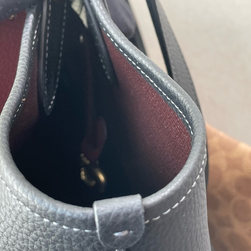 Coach 全皮黑色肩背包托特包-19