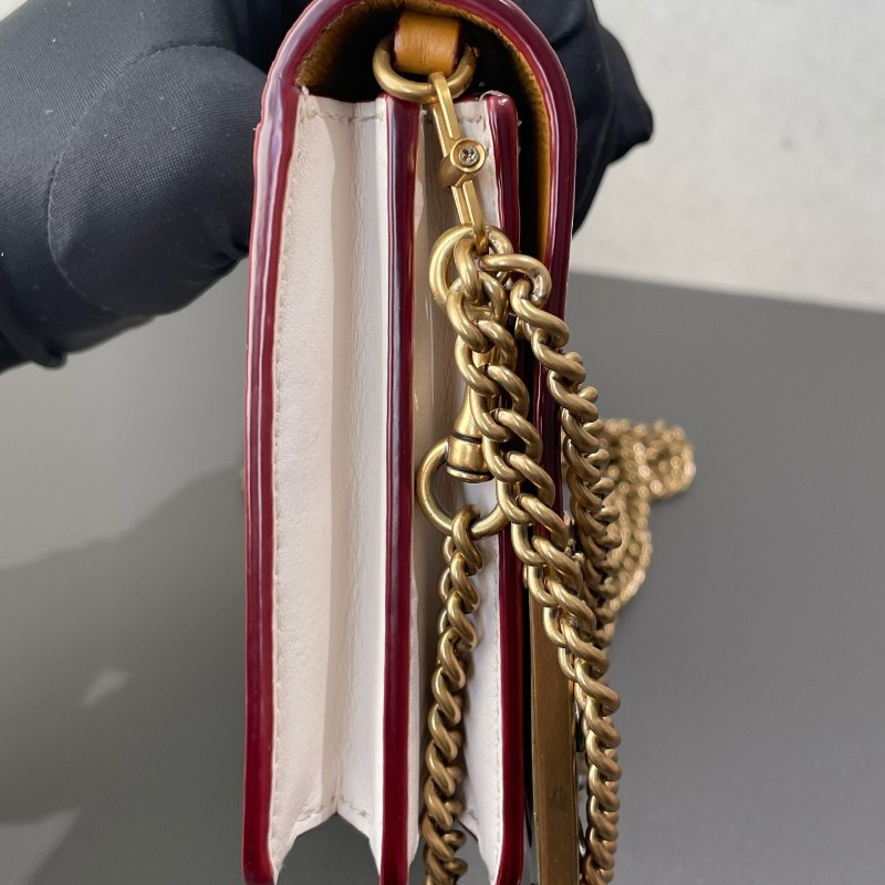 Coach 白色重工鏈條包 斜背包-9