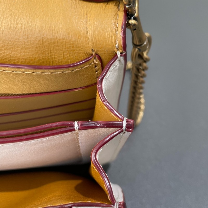 Coach 白色重工鏈條包 斜背包-19