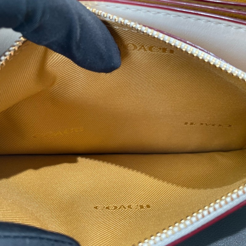 Coach 白色重工鏈條包 斜背包-24