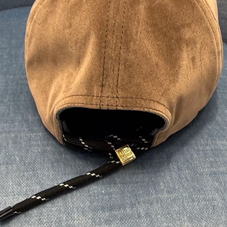 Miu Miu 絲絨款後綁繩棒球帽#淺棕M號-4