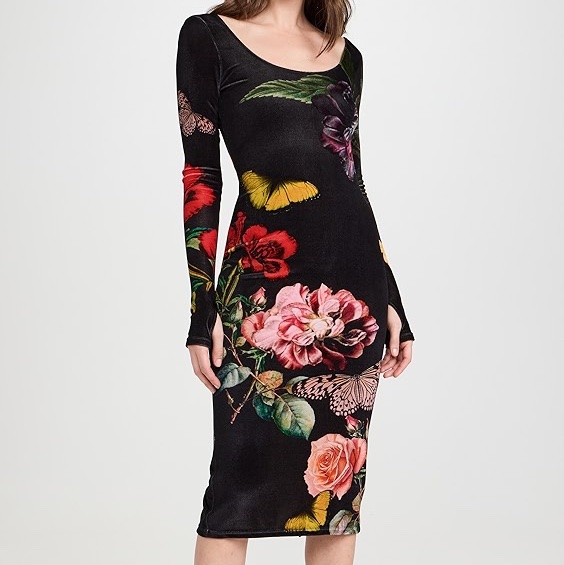 全新Alice+Olivia正品細絨合身洋裝 2號 XS-M可穿 原價14000-0