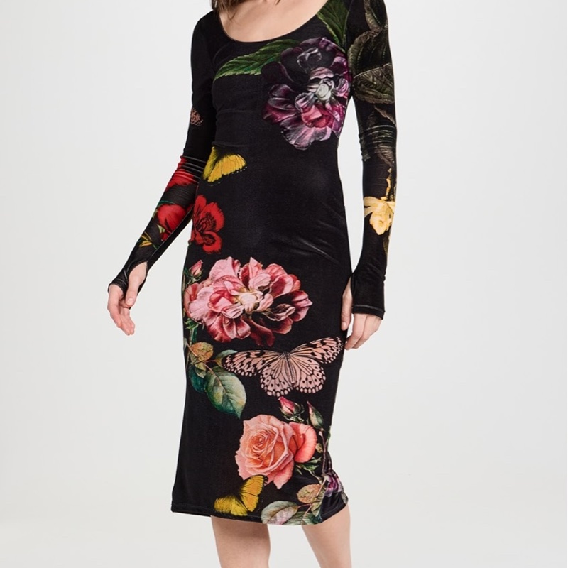 全新Alice+Olivia正品細絨合身洋裝 2號 XS-M可穿 原價14000-1