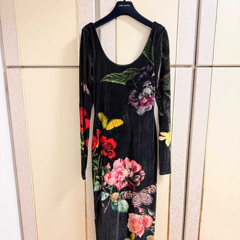 全新Alice+Olivia正品細絨合身洋裝 2號 XS-M可穿 原價14000-5