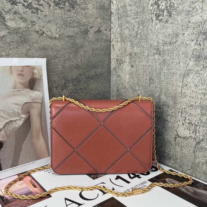 TB TORY BURCH Eleanor Diamond Quilt 羊皮中號磚紅色-1