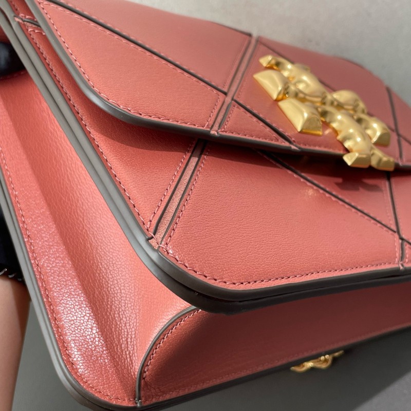 TB TORY BURCH Eleanor Diamond Quilt 羊皮中號磚紅色-8