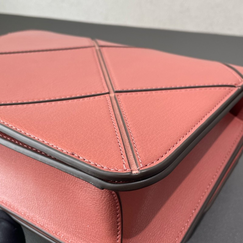 TB TORY BURCH Eleanor Diamond Quilt 羊皮中號磚紅色-11