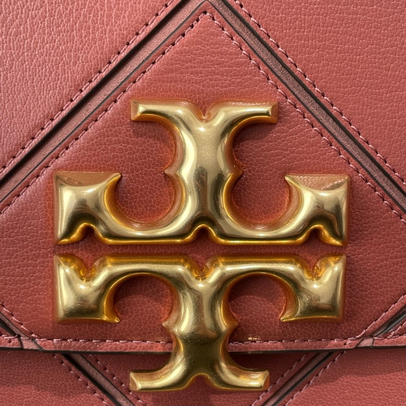 TB TORY BURCH Eleanor Diamond Quilt 羊皮中號磚紅色-15