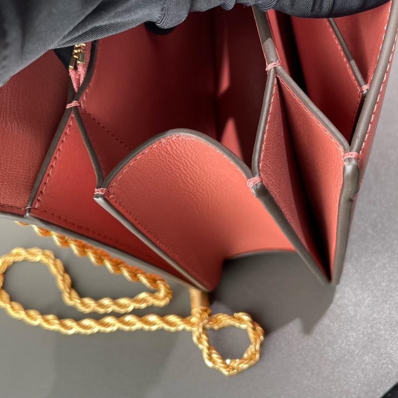 TB TORY BURCH Eleanor Diamond Quilt 羊皮中號磚紅色-20