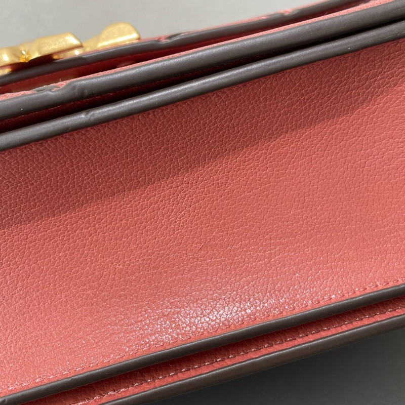 TB TORY BURCH Eleanor Diamond Quilt 羊皮中號磚紅色-24