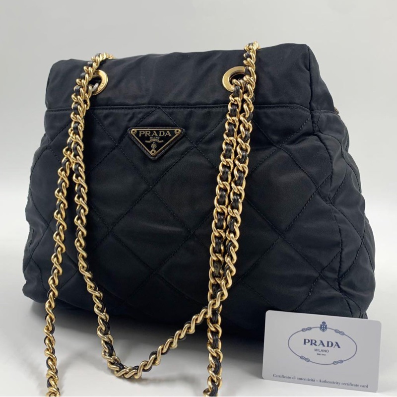 🌷Prada 單肩包協背包 ｜經典花紋✦fufu style 精品✦ 氣質款｜-0