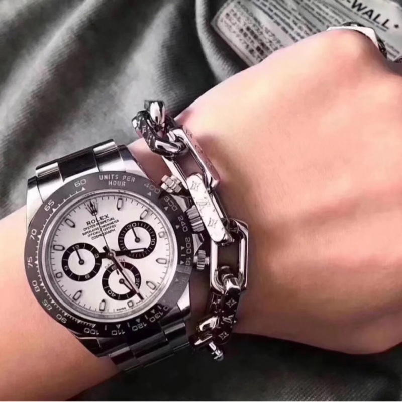 🌷Louis Vuitton 男生古巴手鍊|經典花紋✦fufu style 精品✦ 氣質款|-2