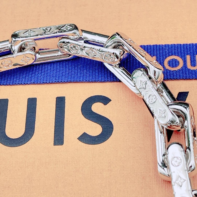 🌷Louis Vuitton 男生古巴手鍊|經典花紋✦fufu style 精品✦ 氣質款|-7