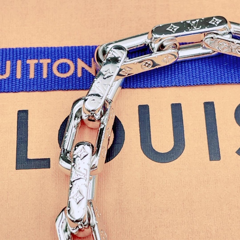 🌷Louis Vuitton 男生古巴手鍊|經典花紋✦fufu style 精品✦ 氣質款|-8