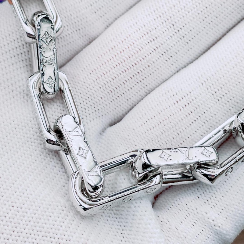 🌷Louis Vuitton 男生古巴手鍊|經典花紋✦fufu style 精品✦ 氣質款|-11