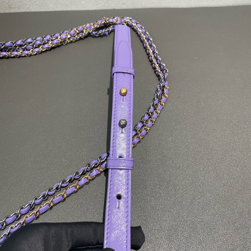 Chanel 流浪包 小號 香芋紫 肩背包-23