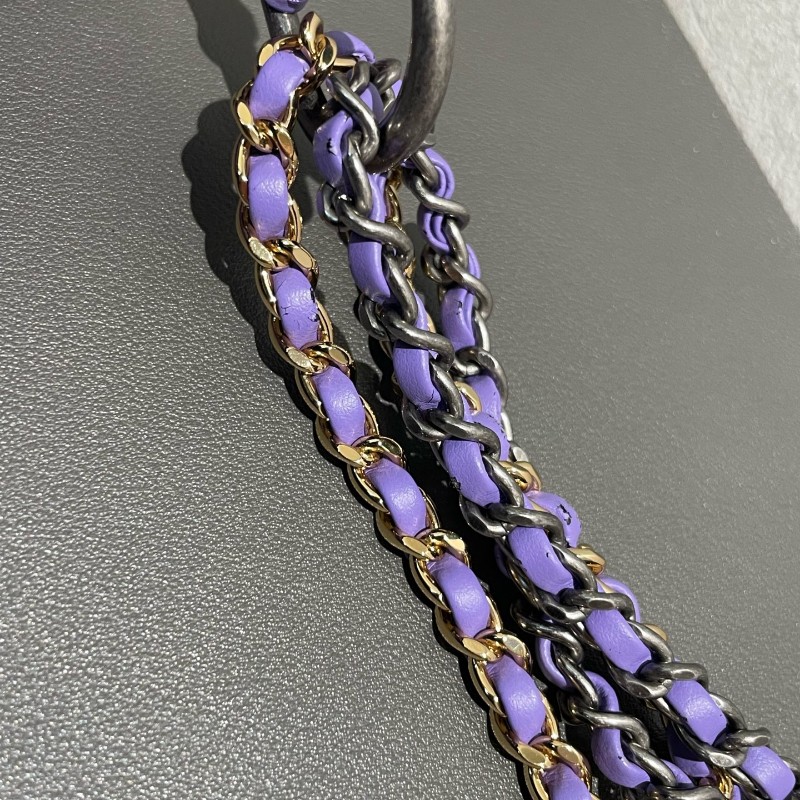 Chanel 流浪包 小號 香芋紫 肩背包-27