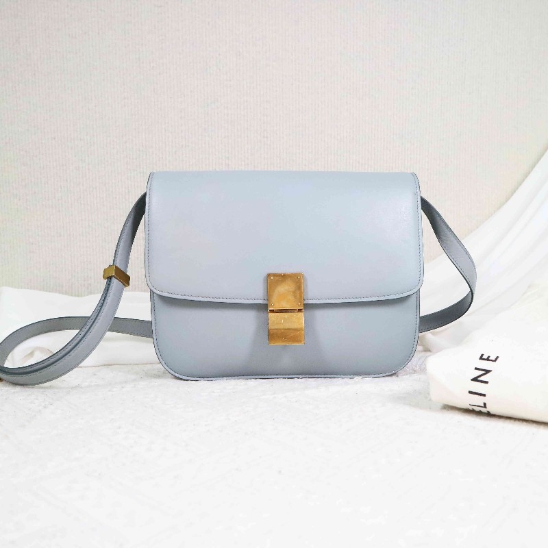 CELINE 中號 霧霾藍金扣 BOX-0
