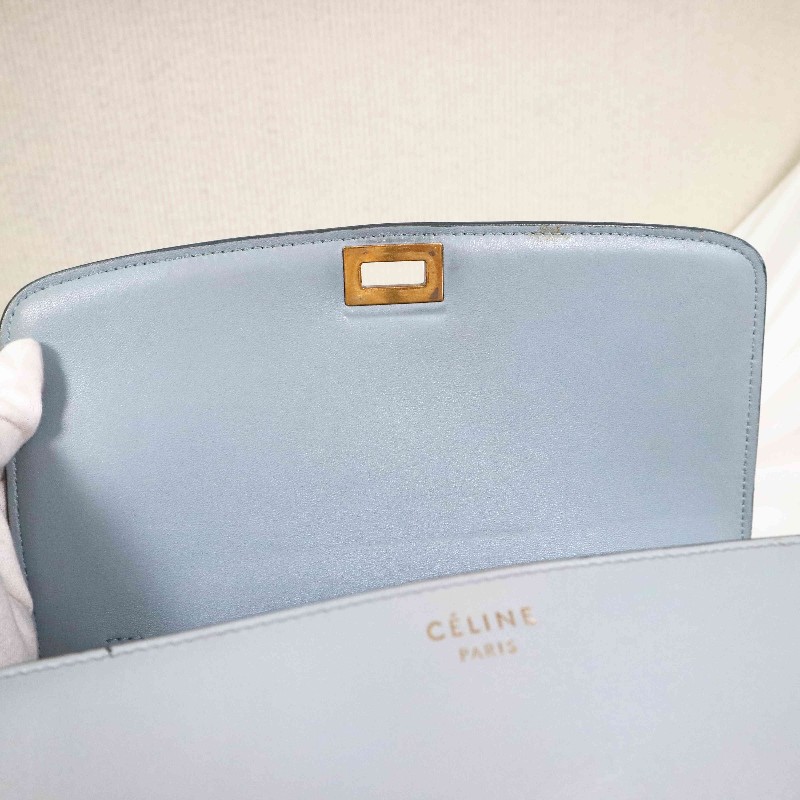 CELINE 中號 霧霾藍金扣 BOX-6