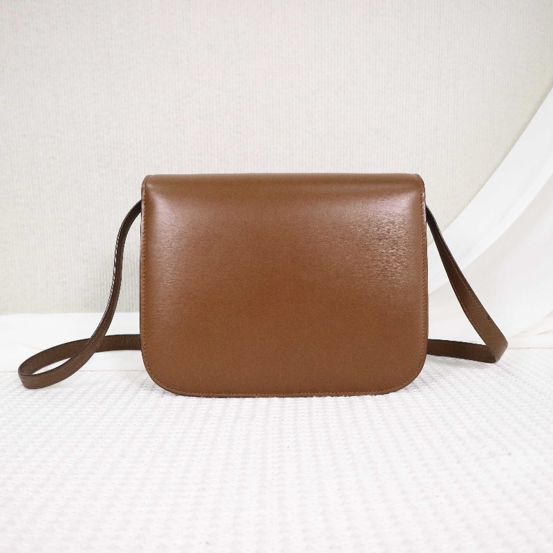CELINE 中號 最熱賣焦糖棕金扣 BOX 牛皮 肩背包-2
