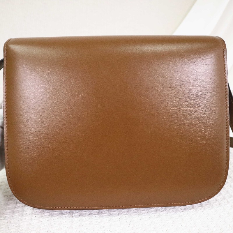 CELINE 中號 最熱賣焦糖棕金扣 BOX 牛皮 肩背包-12