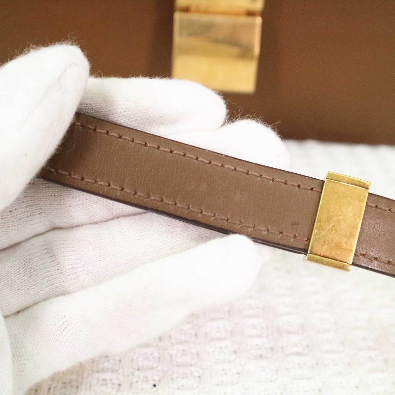 CELINE 中號 最熱賣焦糖棕金扣 BOX 牛皮 肩背包-22